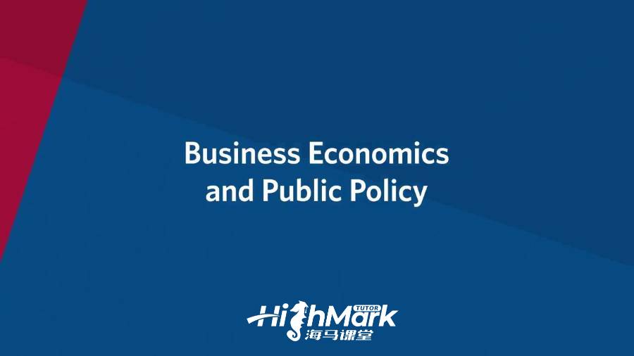 Business Economics and Public Policy