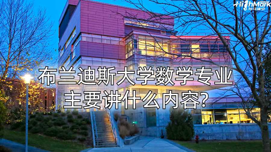 布兰迪斯大学数学专业主要讲什么内容?