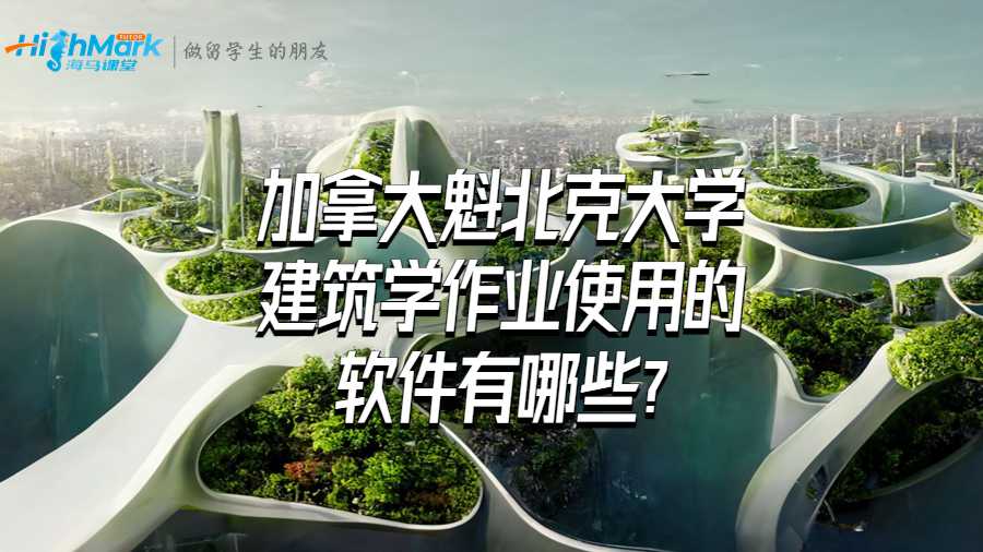 加拿大魁北克大学建筑学作业使用的软件有哪些?