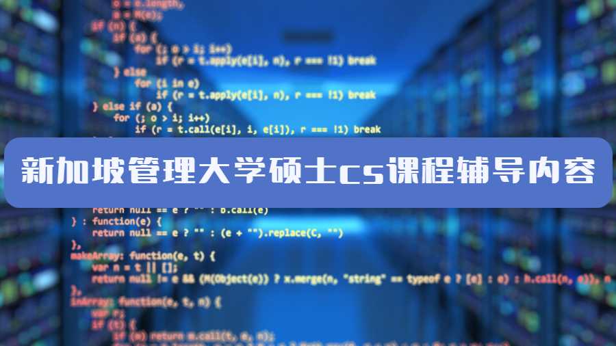 新加坡管理大学硕士cs课程辅导内容