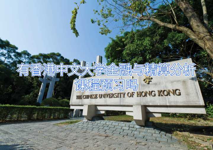 有香港中文大学金融与精算分析课程预习吗