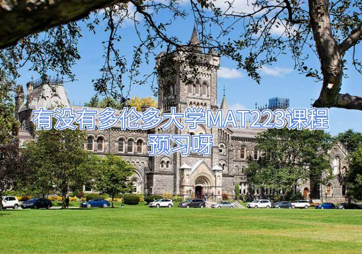 有没有多伦多大学MAT223课程预习呀