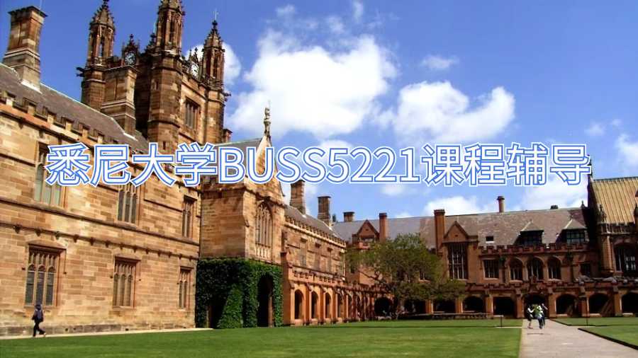 悉尼大学BUSS5221课程辅导
