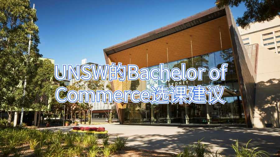UNSW的Bachelor of Commerce选课建议