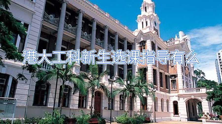 港大工科新生选课指导有么