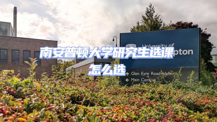 南安普顿大学研究生选课指导