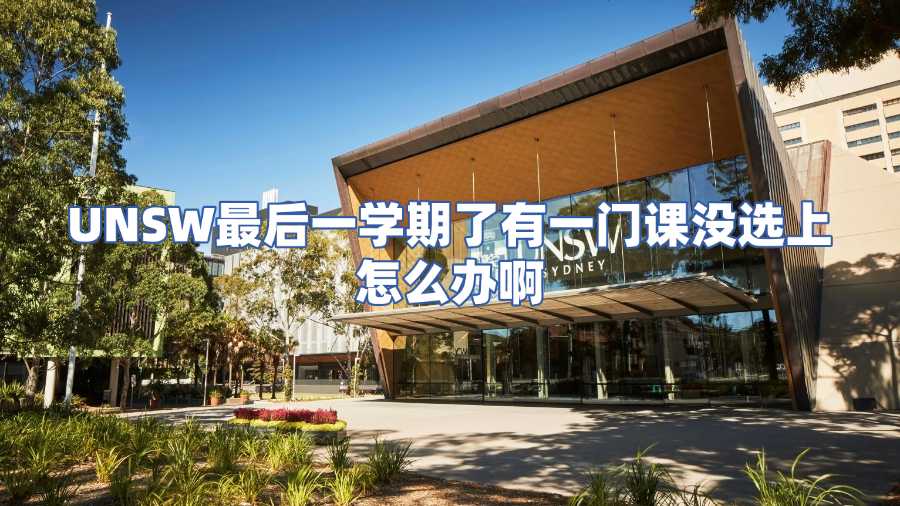 UNSW最后一学期了有一门课没选上怎么办啊