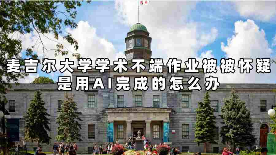 麦吉尔大学学术不端作业被被怀疑是用AI完成的怎么办