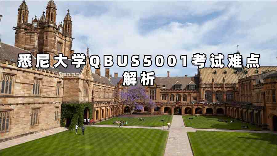 悉尼大学QBUS5001考试难点解析