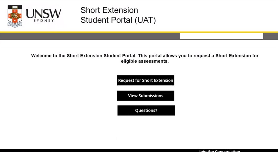 unsw短期延期申请