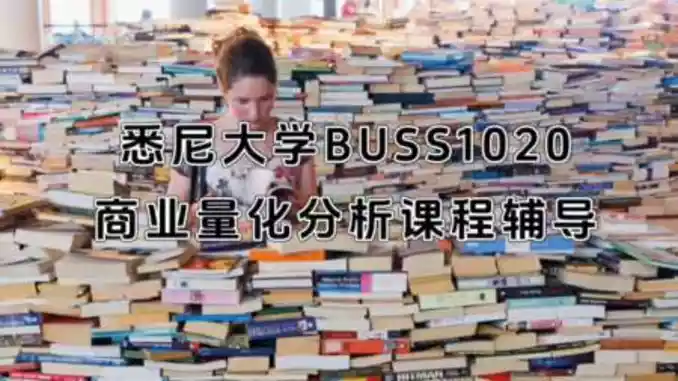 悉尼大学BUSS1020商业量化分析课程辅导
